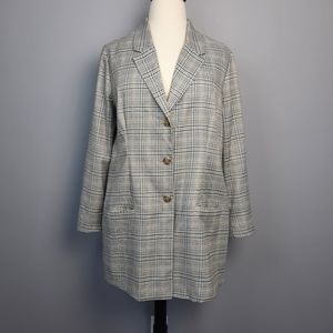 BB Dakota Gray Plaid Blazer